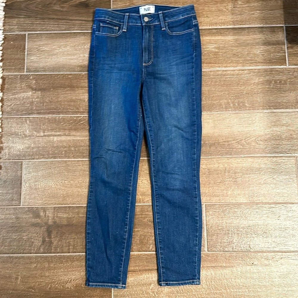 PAIGE Margot Crop Jeans Dark Blue High Waisted 27